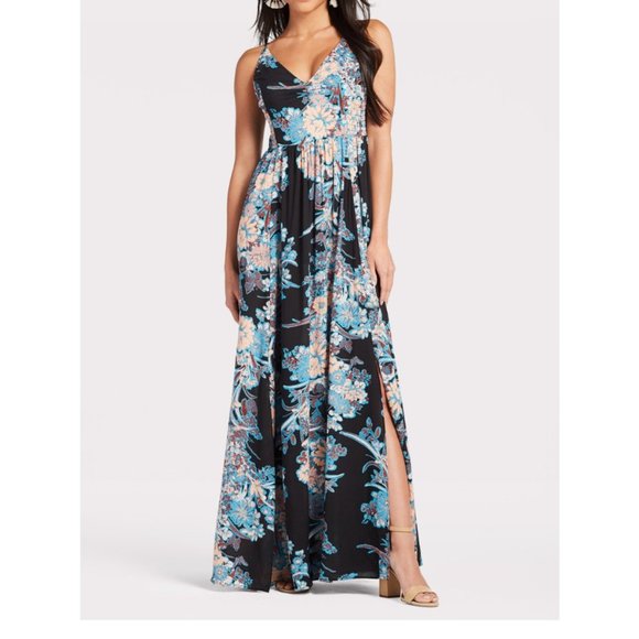 Free People Dresses & Skirts - Free People Through The Vine Black Floral Maxi